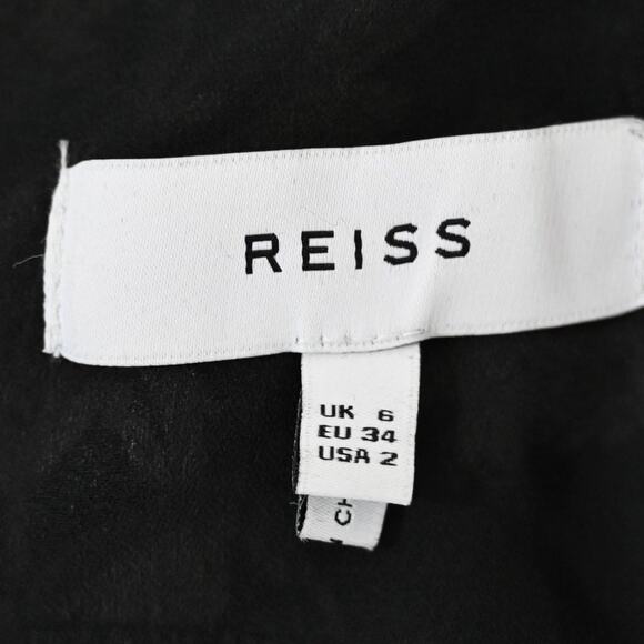 Reiss Size 2 Black Ecru Floral Gabriella Mini Dress | Size 2 - Picture 11 of 11